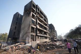 The plane hit the BJ Medical College hostel at 1.40pm on Thursday